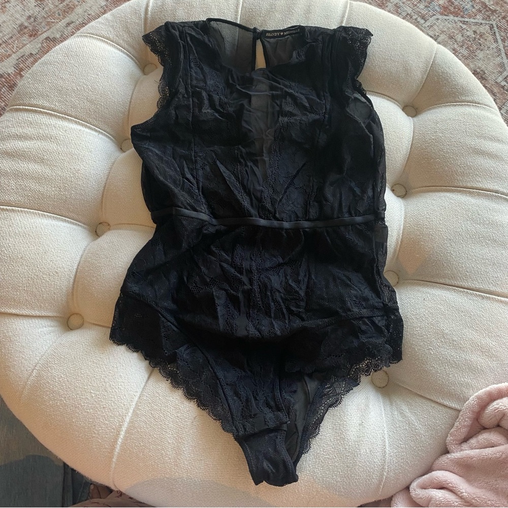 Brandy Melville Black Bodysuit Top